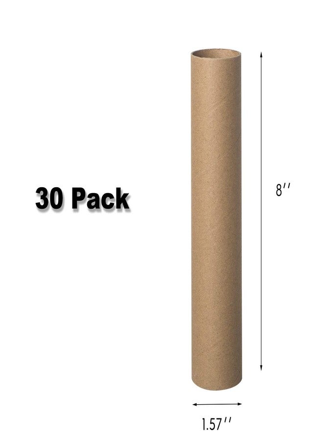 Bargain Paradise 30 Pack Craft Rolls - 8 inch Round Cardboard Tubes - Cardboard Tubes for Crafts - Craft Tubes - Paper Tube for Crafts - 1.57 x 8 Inches - Brown - Image 2